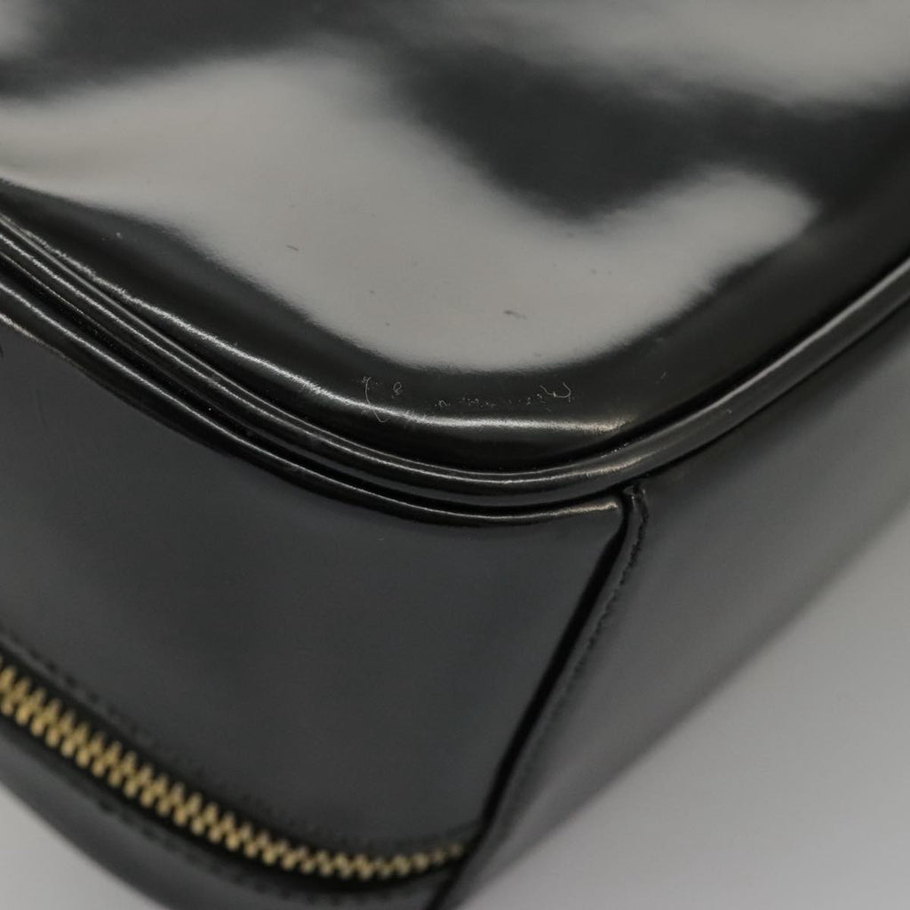 GUCCI Bamboo Vanity Hand Bag Patent 2way Black 000 3270 0323 ar12726