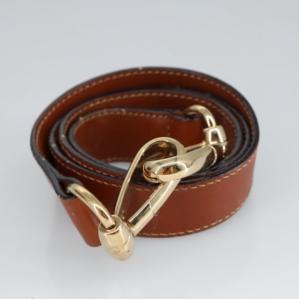 GUCCI Bamboo Hand Bag Leather 2way Brown ar12794