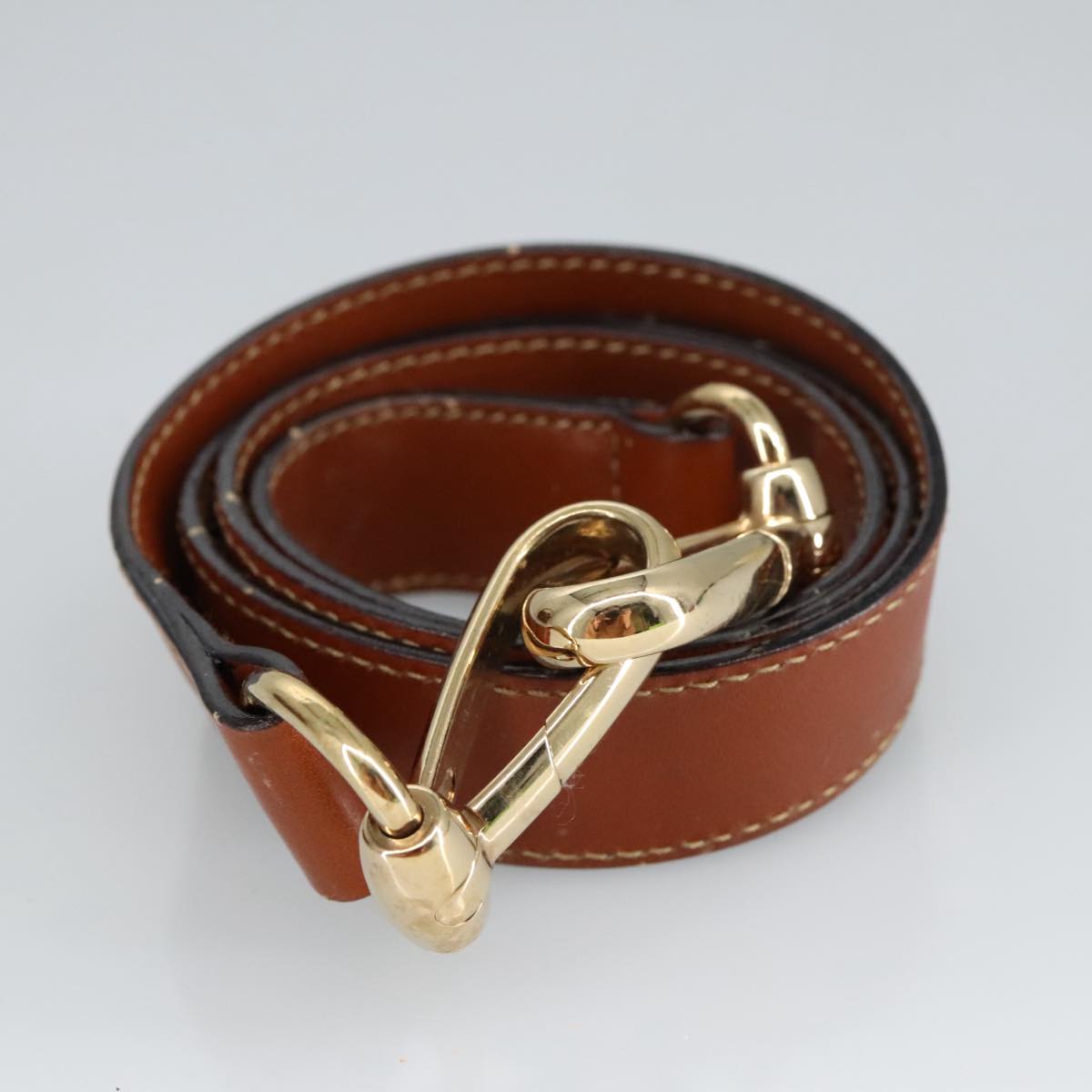 GUCCI Bamboo Hand Bag Leather 2way Brown ar12794