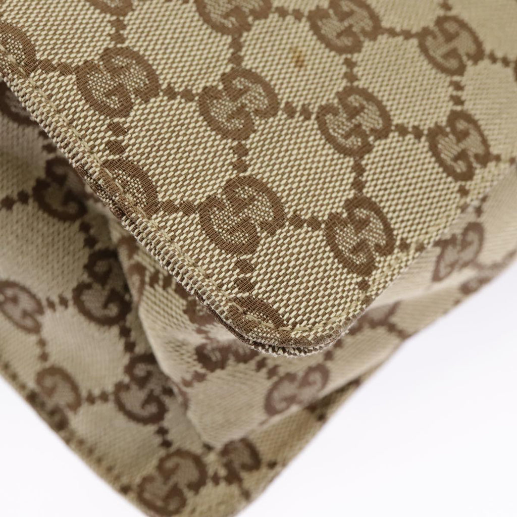 GUCCI GG Canvas Shoulder Bag Beige Cream Gold 120841 ar12809