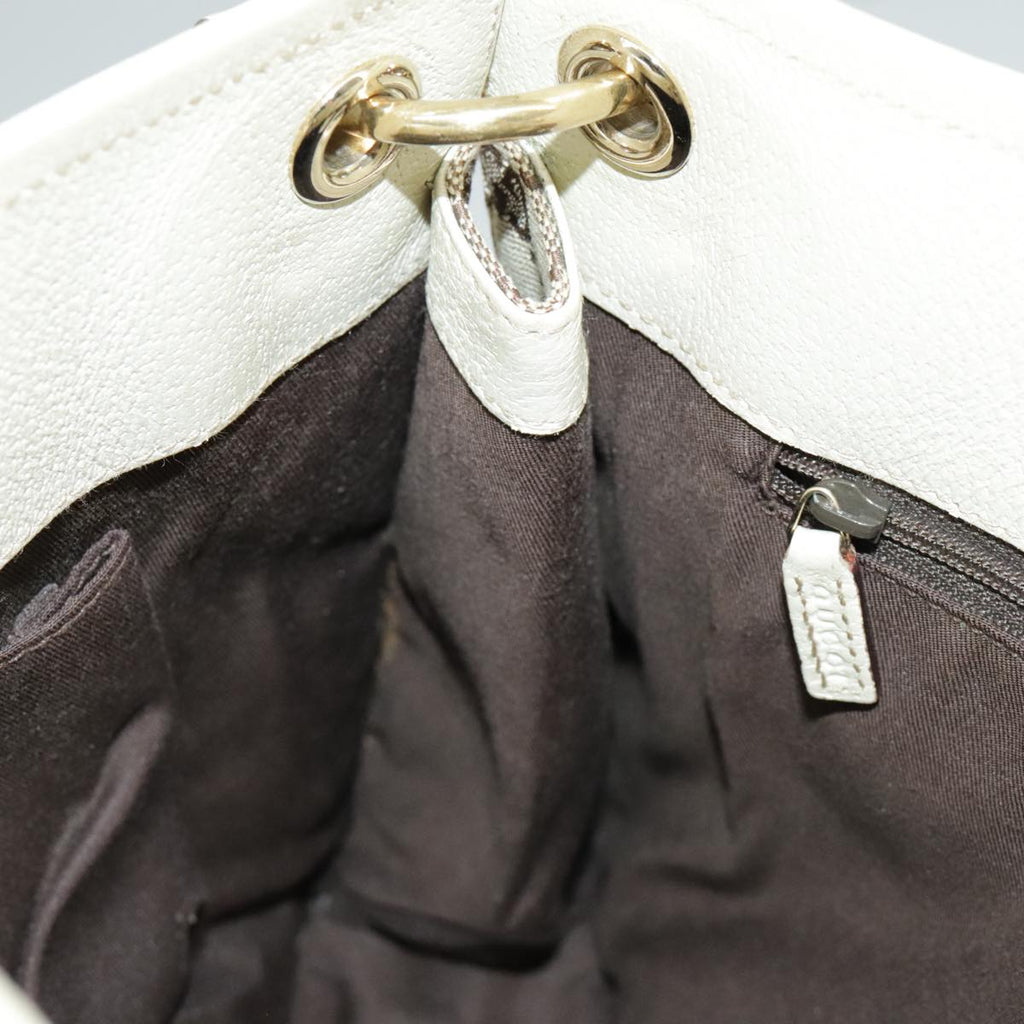 GUCCI GG Canvas Shoulder Bag Beige Cream Gold 120841 ar12809