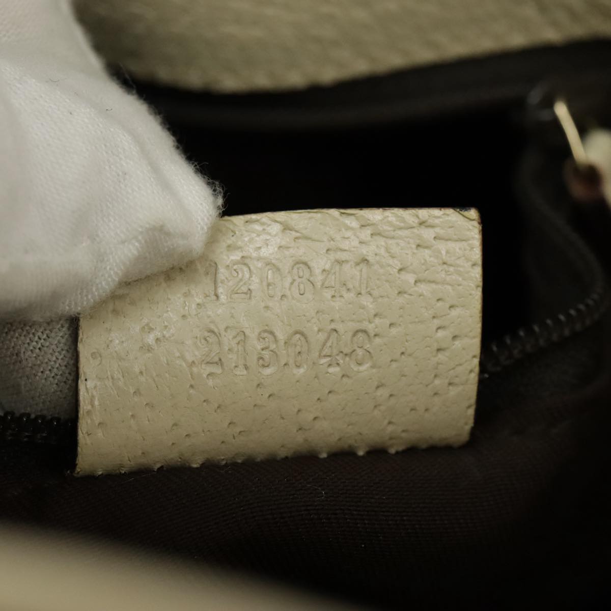 GUCCI GG Canvas Shoulder Bag Beige Cream Gold 120841 ar12809