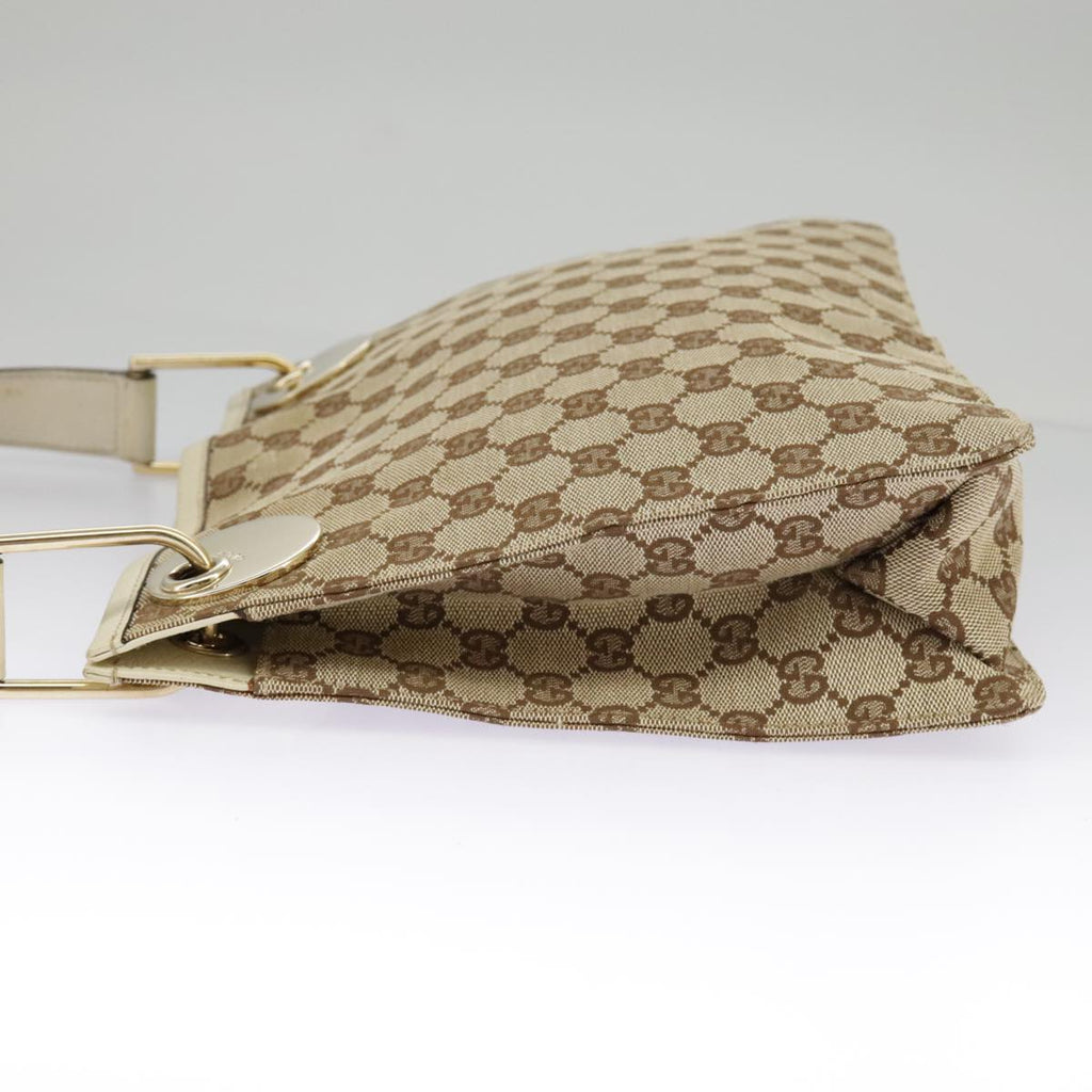 GUCCI GG Canvas Shoulder Bag Beige Cream Gold 120841 ar12809