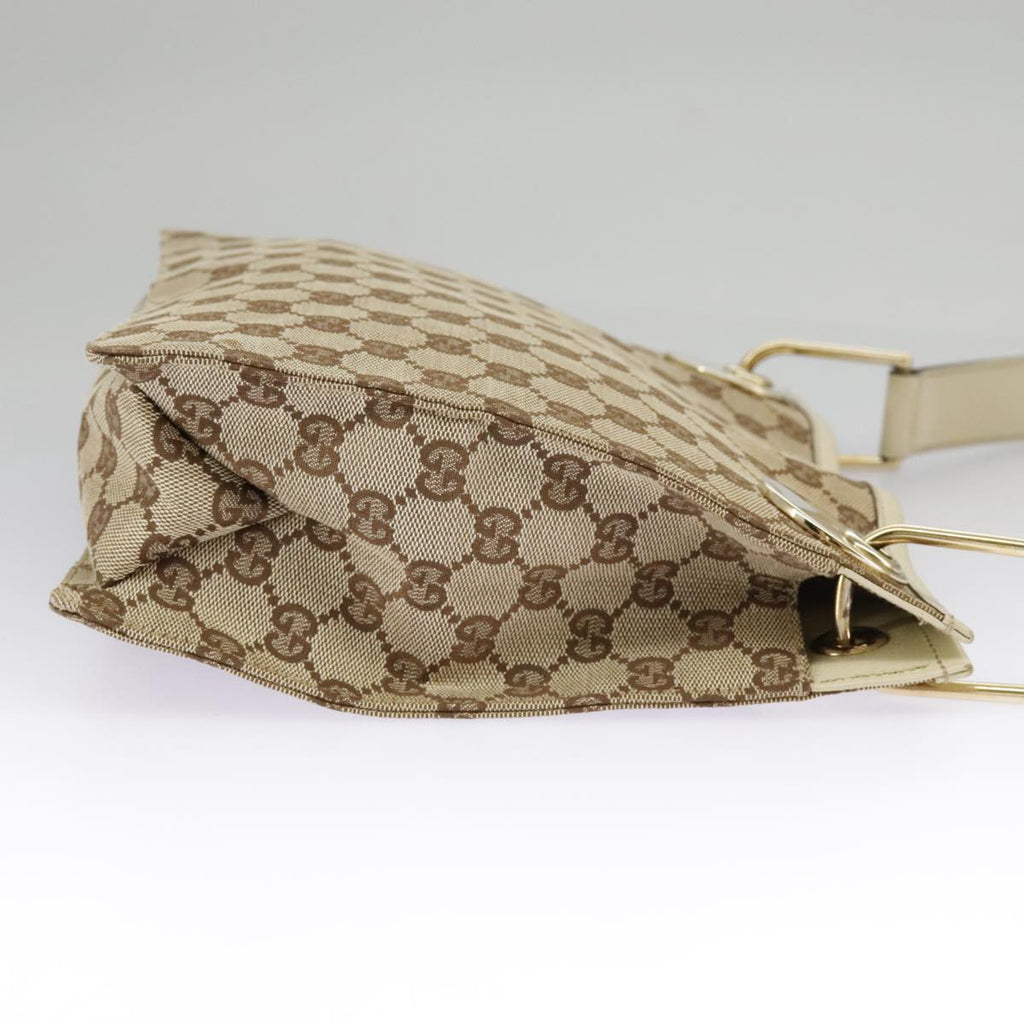 GUCCI GG Canvas Shoulder Bag Beige Cream Gold 120841 ar12809