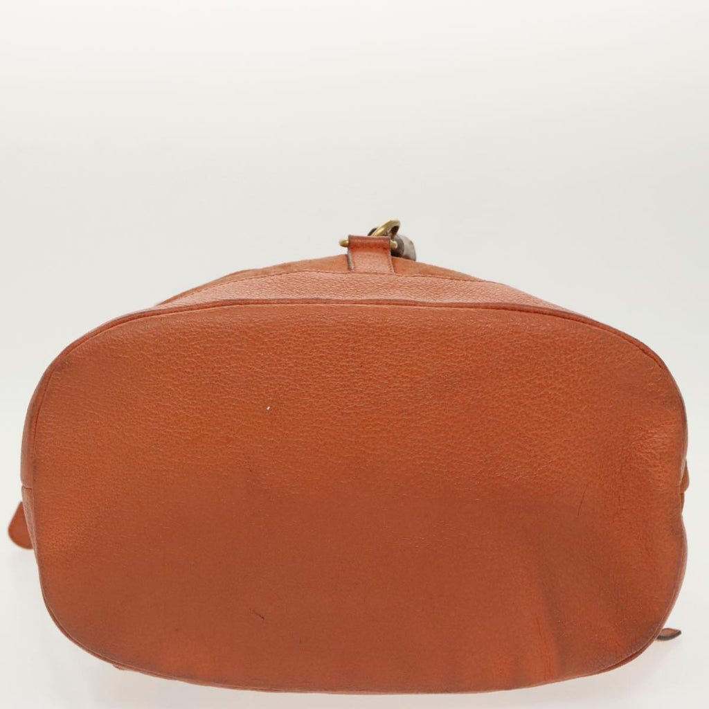 GUCCI Bamboo Backpack Suede Leather Orange ar12817