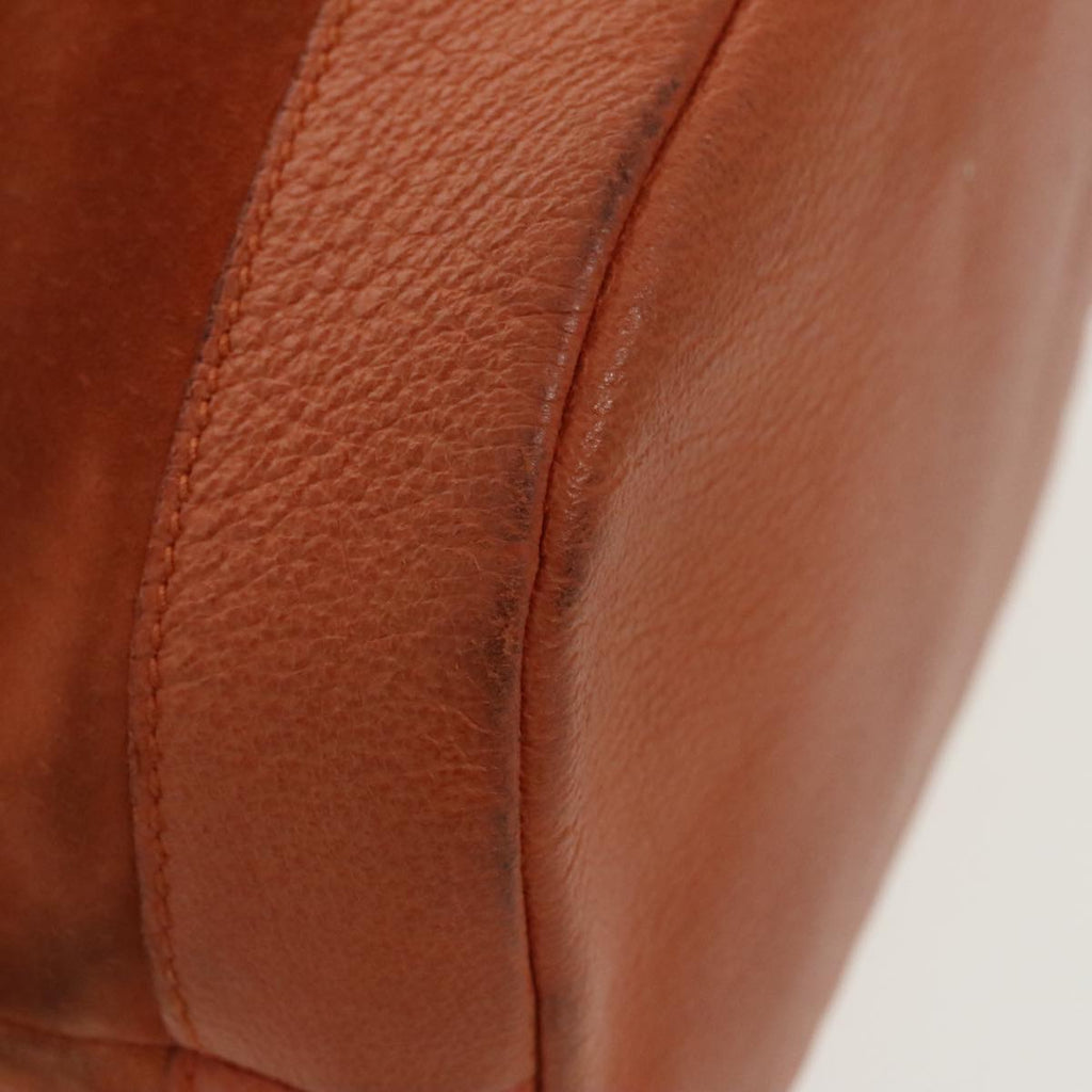 GUCCI Bamboo Backpack Suede Leather Orange ar12817