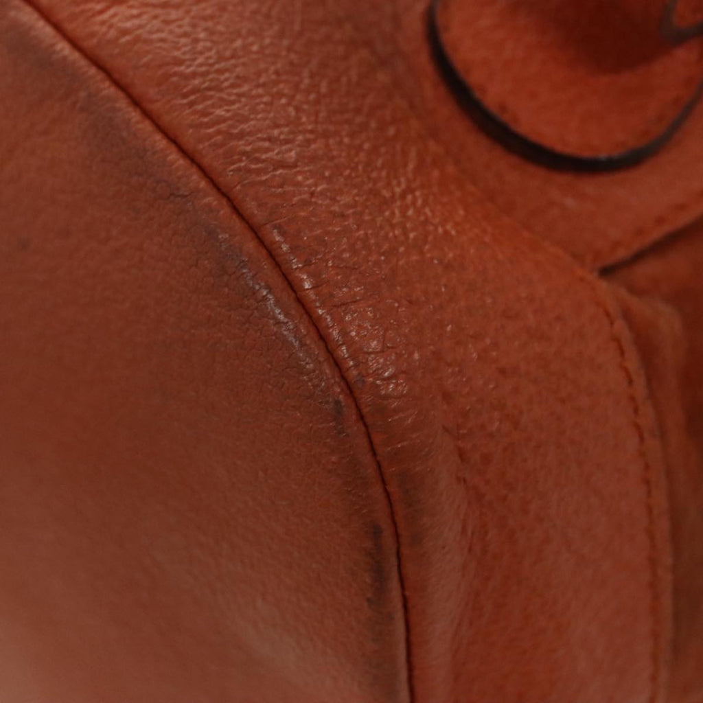 GUCCI Bamboo Backpack Suede Leather Orange ar12817