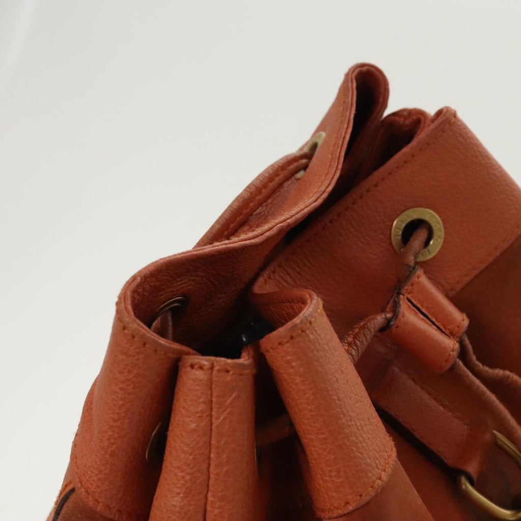 GUCCI Bamboo Backpack Suede Leather Orange ar12817
