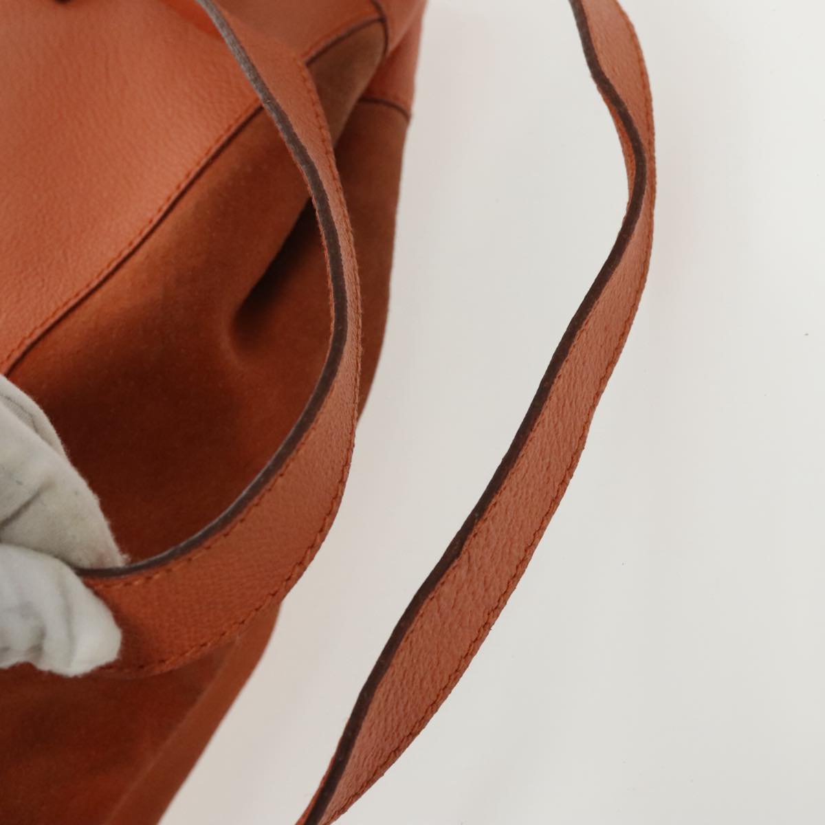 GUCCI Bamboo Backpack Suede Leather Orange ar12817