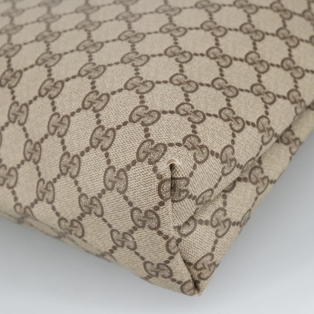 GUCCI GG Supreme Web Sherry Line Interlocking Tote Bag PVC Beige ar12821