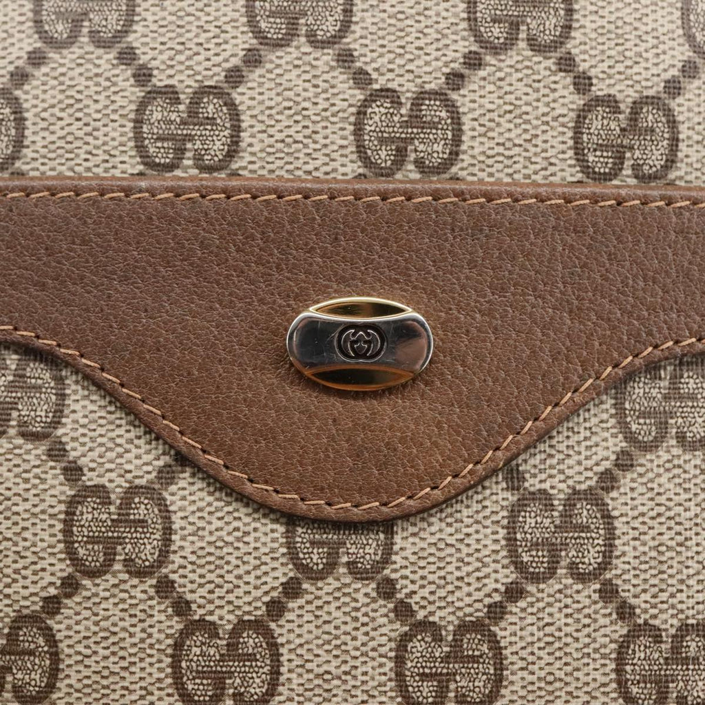 GUCCI GG Supreme Web Sherry Line Interlocking Tote Bag PVC Beige ar12821