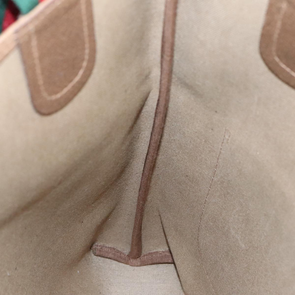 GUCCI GG Supreme Web Sherry Line Interlocking Tote Bag PVC Beige ar12821