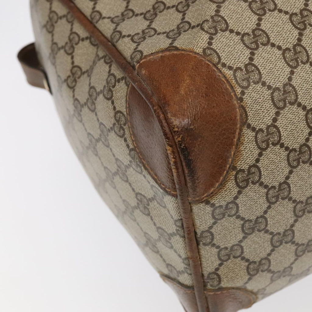 GUCCI GG Supreme Web Sherry Line Boston Bag PVC Beige Green Red ar12835