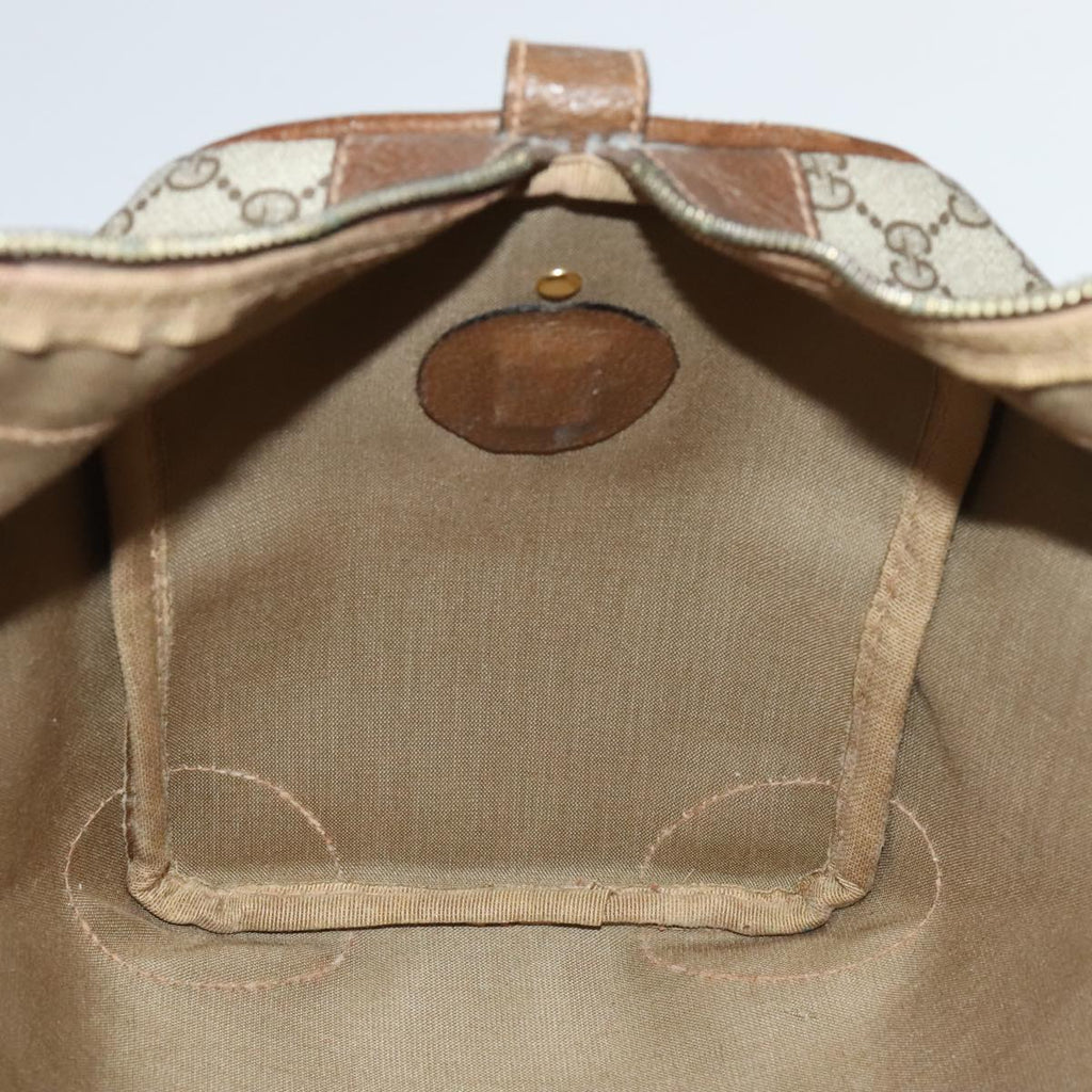 GUCCI GG Supreme Web Sherry Line Boston Bag PVC Beige Green Red ar12835