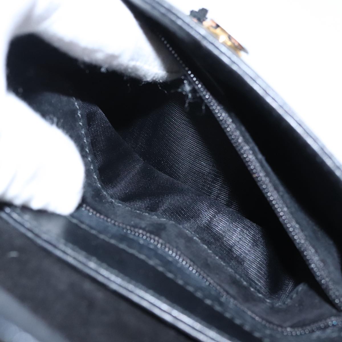 GUCCI Hand Bag Leather 2Set Black White ar12854