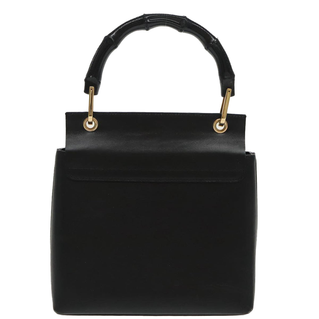 GUCCI Hand Bag Leather 2Set Black White ar12854