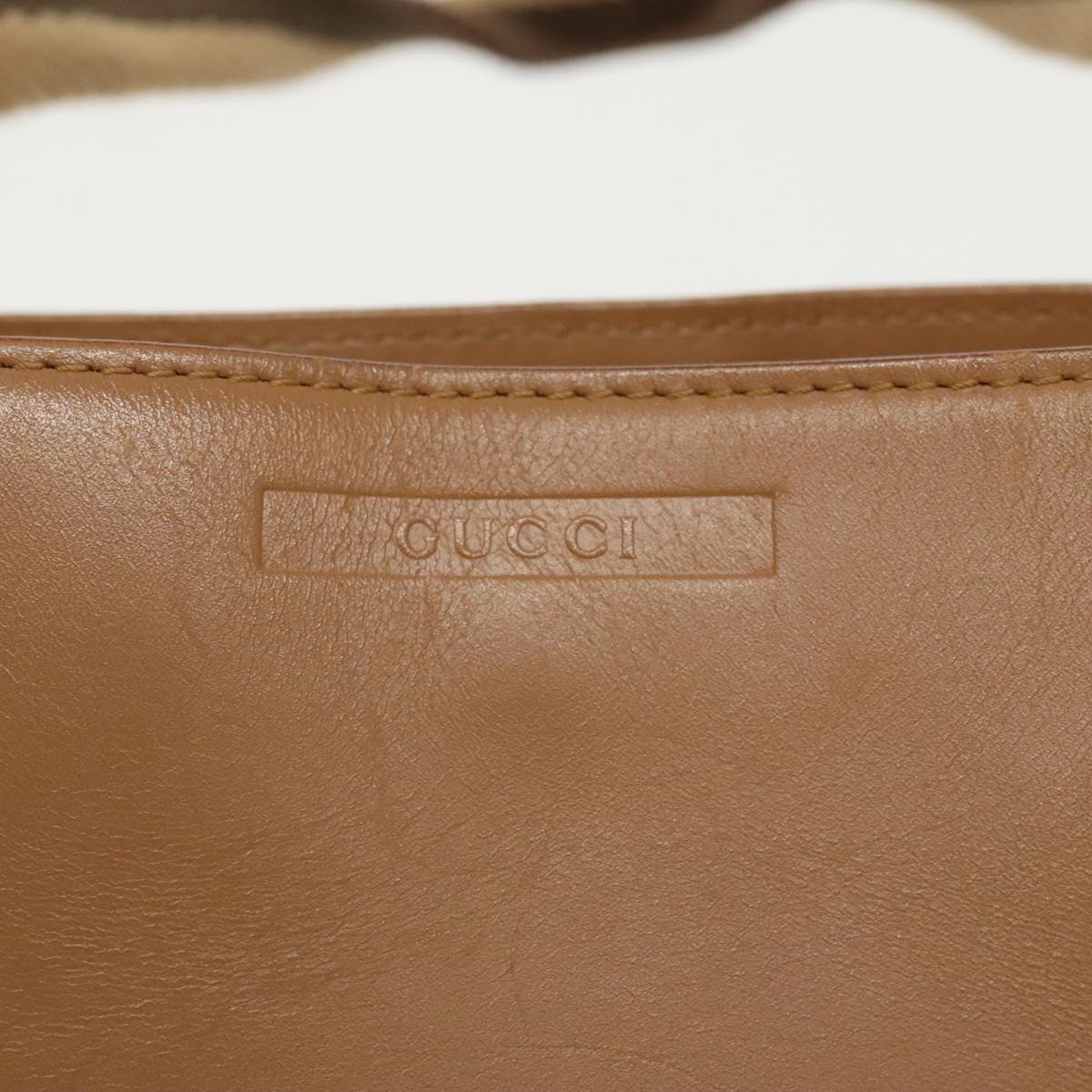 GUCCI Sherry Line Tote Bag Leather Brown 002 1135 ar12873