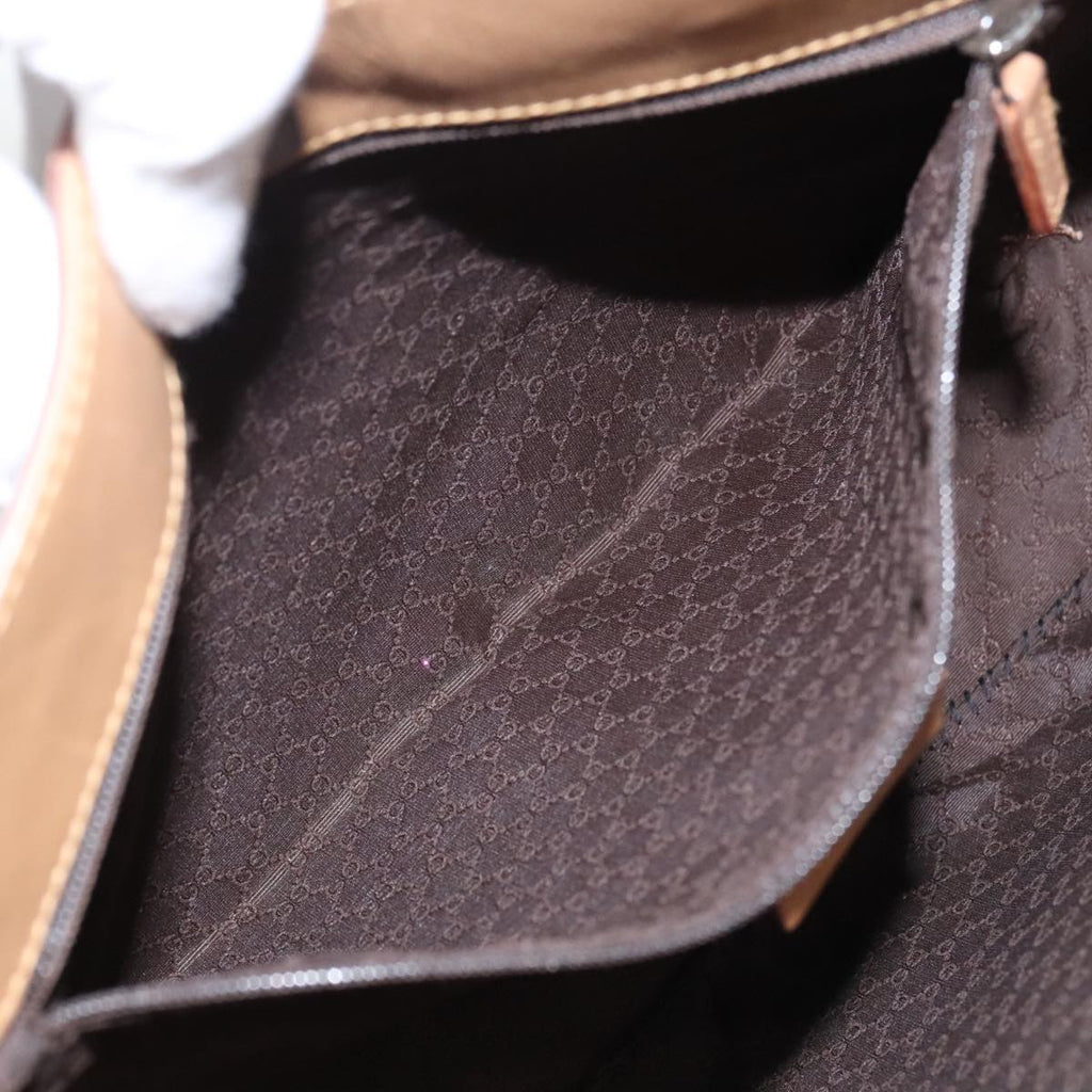 GUCCI Sherry Line Tote Bag Leather Brown 002 1135 ar12873
