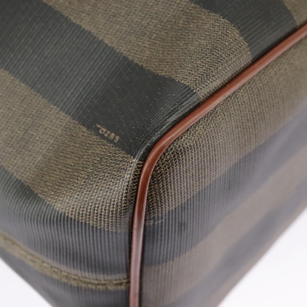 FENDI Pecan Canvas Shoulder Bag Brown Black ar12875