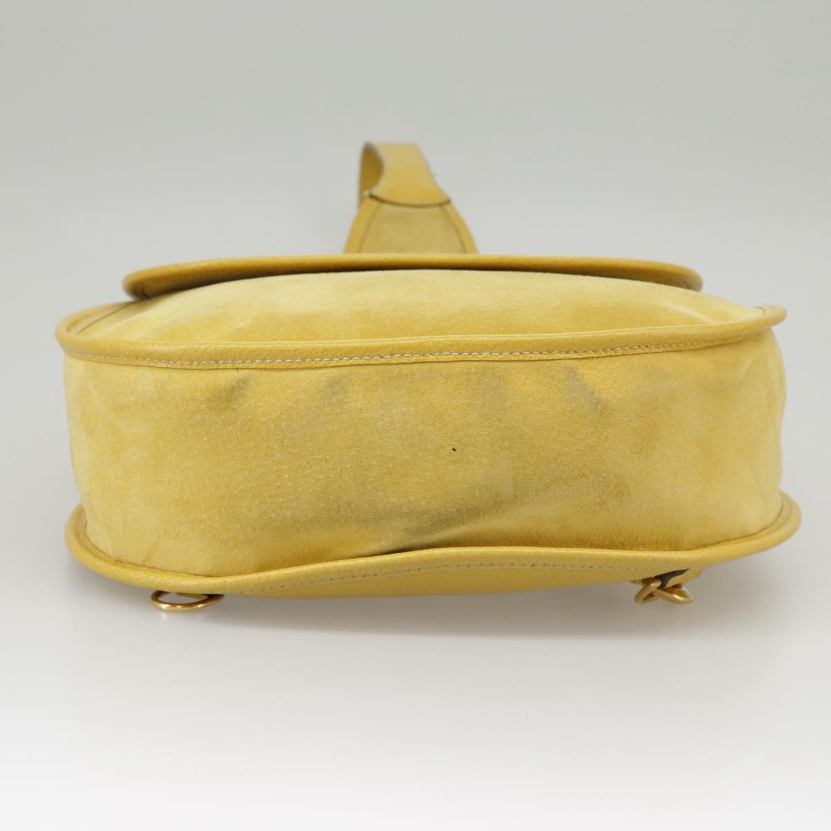 GUCCI Shoulder Bag Suede Leather Yellow Gold 003-2113-0034 ar12947