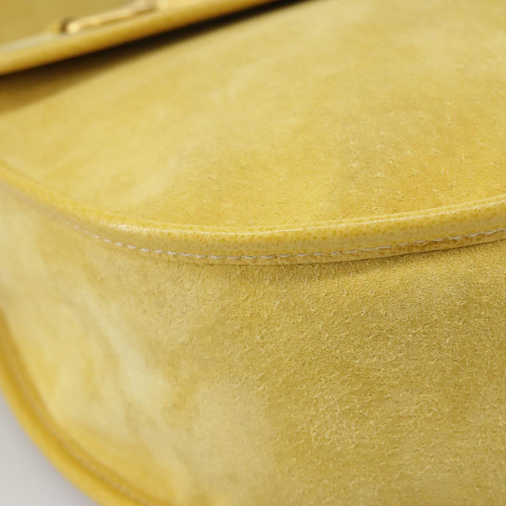 GUCCI Shoulder Bag Suede Leather Yellow Gold 003-2113-0034 ar12947