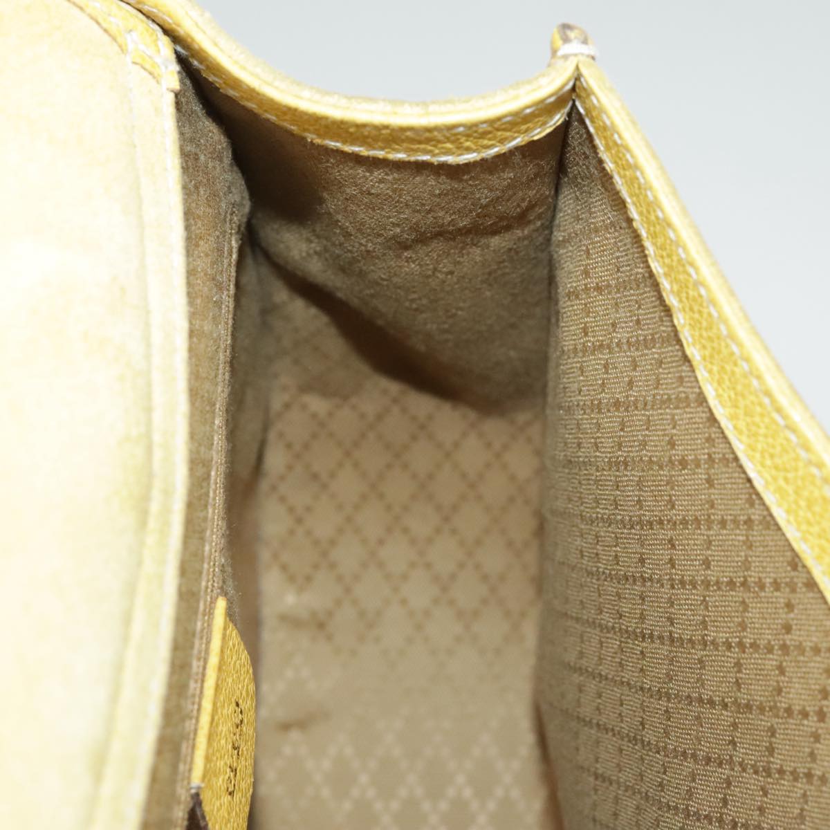 GUCCI Shoulder Bag Suede Leather Yellow Gold 003-2113-0034 ar12947