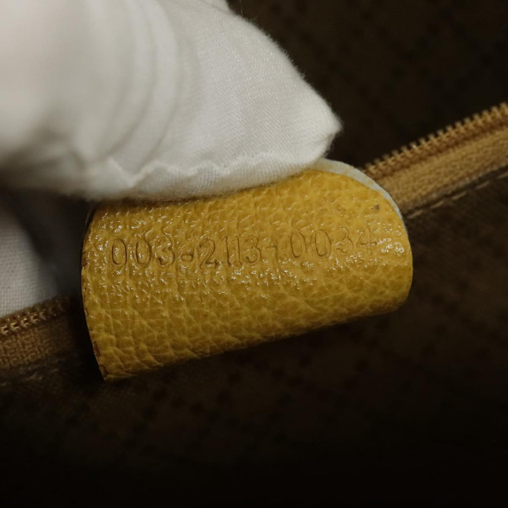GUCCI Shoulder Bag Suede Leather Yellow Gold 003-2113-0034 ar12947