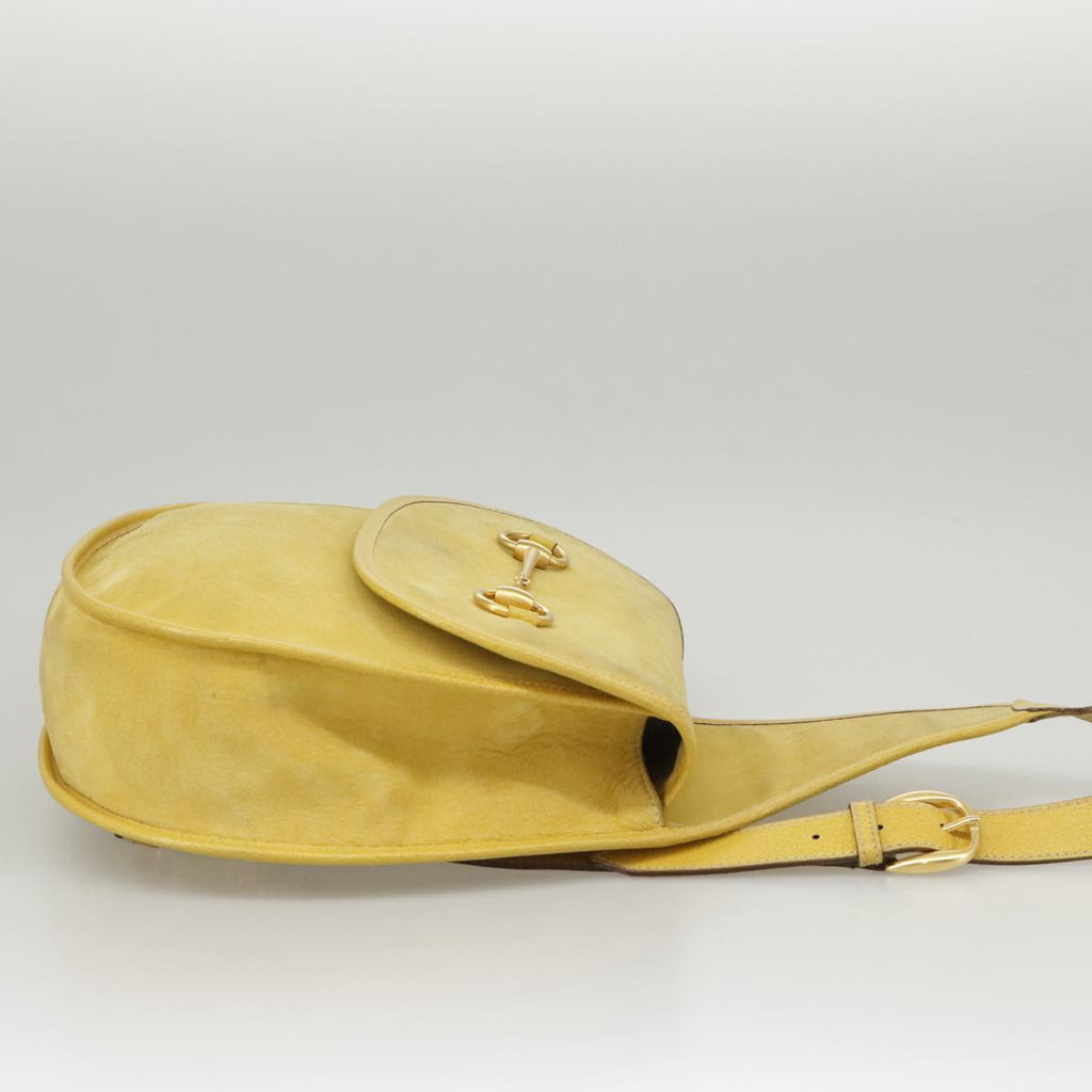 GUCCI Shoulder Bag Suede Leather Yellow Gold 003-2113-0034 ar12947