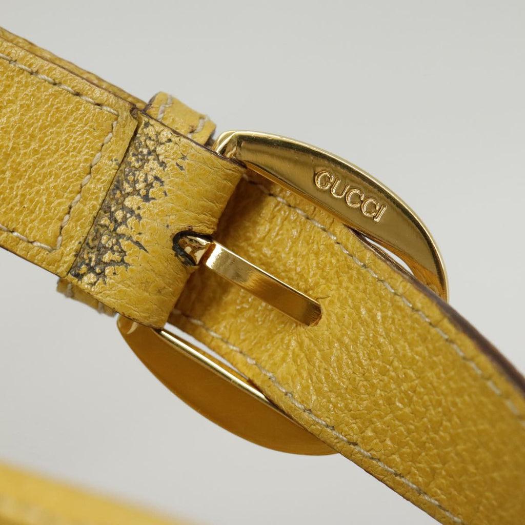 GUCCI Shoulder Bag Suede Leather Yellow Gold 003-2113-0034 ar12947
