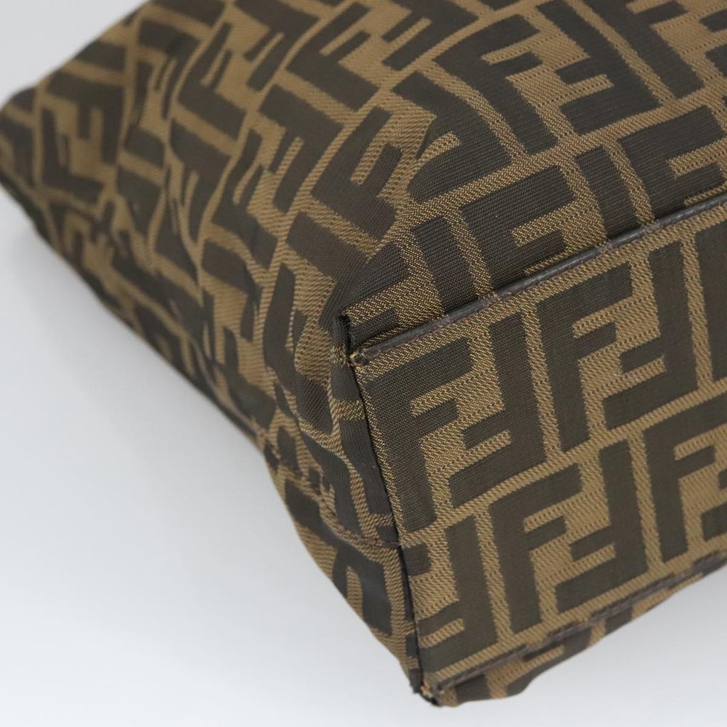 FENDI Zucca Canvas Tote Bag Brown Black ar12958