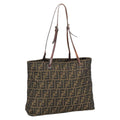 FENDI Zucca Canvas Tote Bag Brown Black ar12958