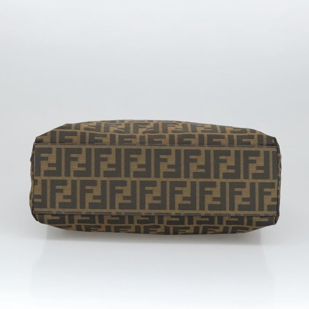 FENDI Zucca Canvas Tote Bag Brown Black ar12958
