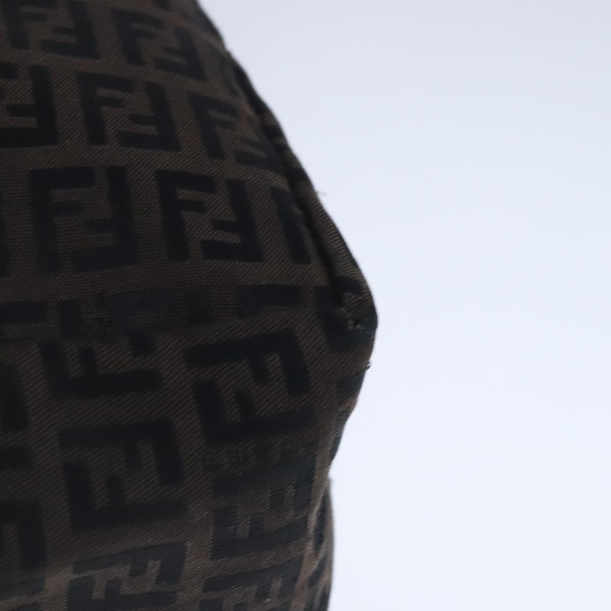 FENDI Zucchino Canvas Tote Bag Brown ar12959