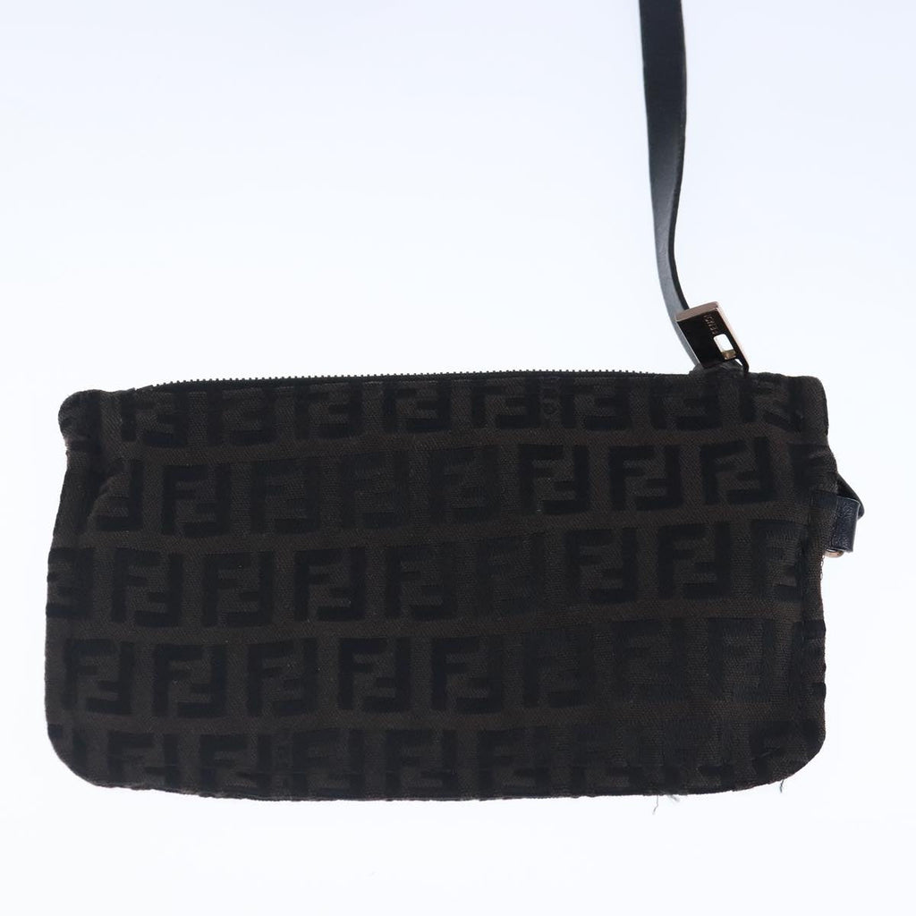 FENDI Zucchino Canvas Tote Bag Brown ar12959