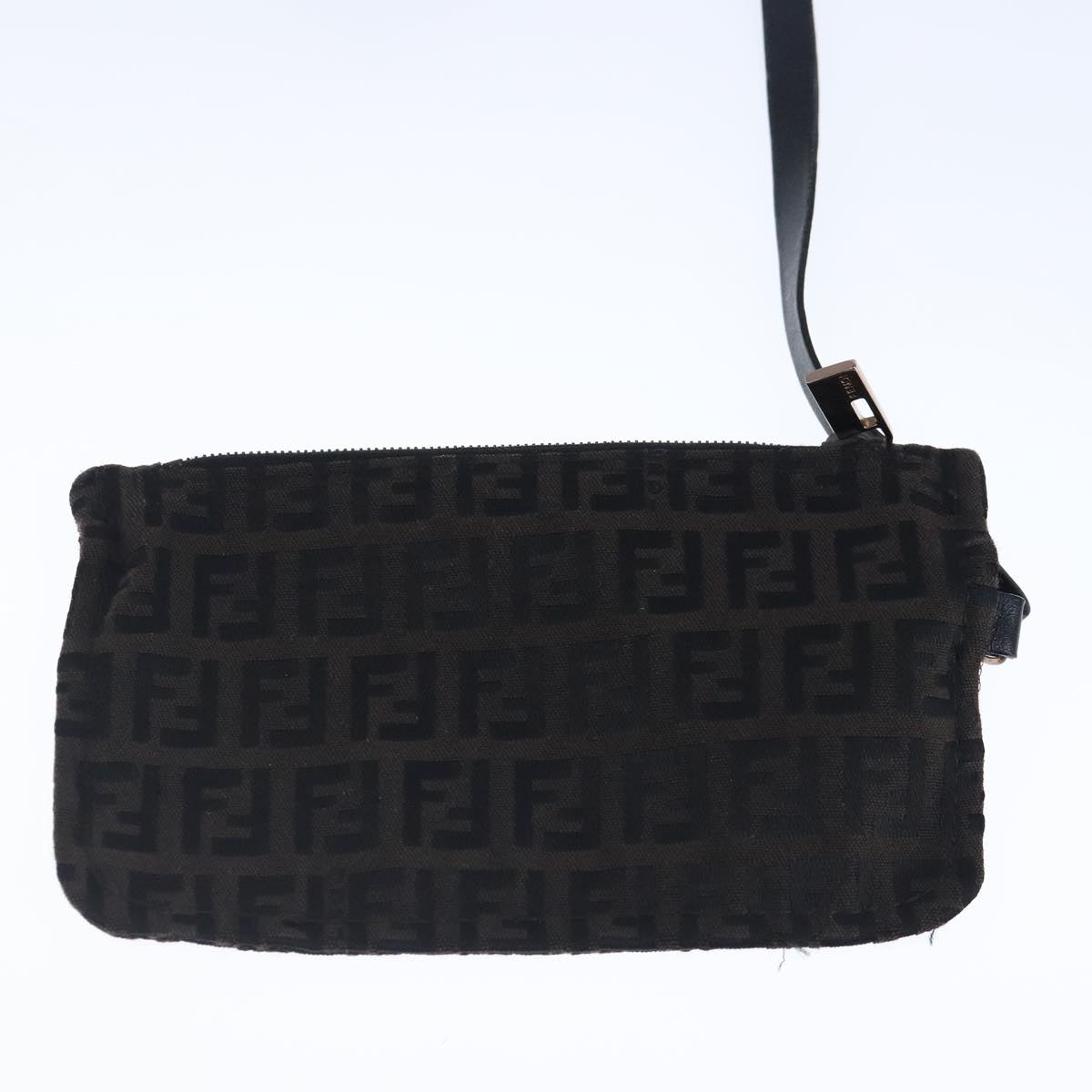 FENDI Zucchino Canvas Tote Bag Brown ar12959