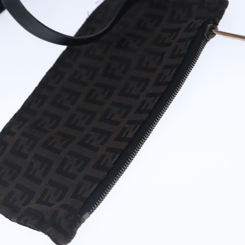 FENDI Zucchino Canvas Tote Bag Brown ar12959