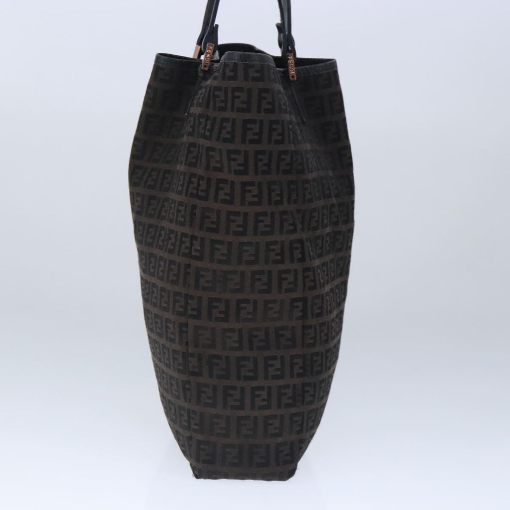 FENDI Zucchino Canvas Tote Bag Brown ar12959