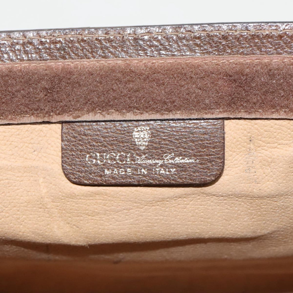 GUCCI GG Supreme Web Sherry Line Clutch Bag PVC Beige 001 014 2125 ar13007