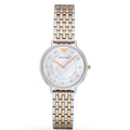 Ladies / Womens Two Tone Stainless Steel Mother of Pearl Emporio Armani Designer Watch AR2508