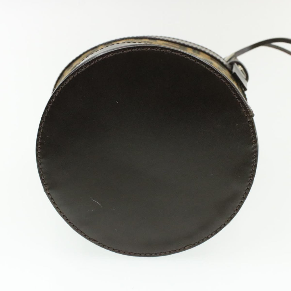 FENDI Zucca Canvas Shoulder Bag Brown Black ar2901