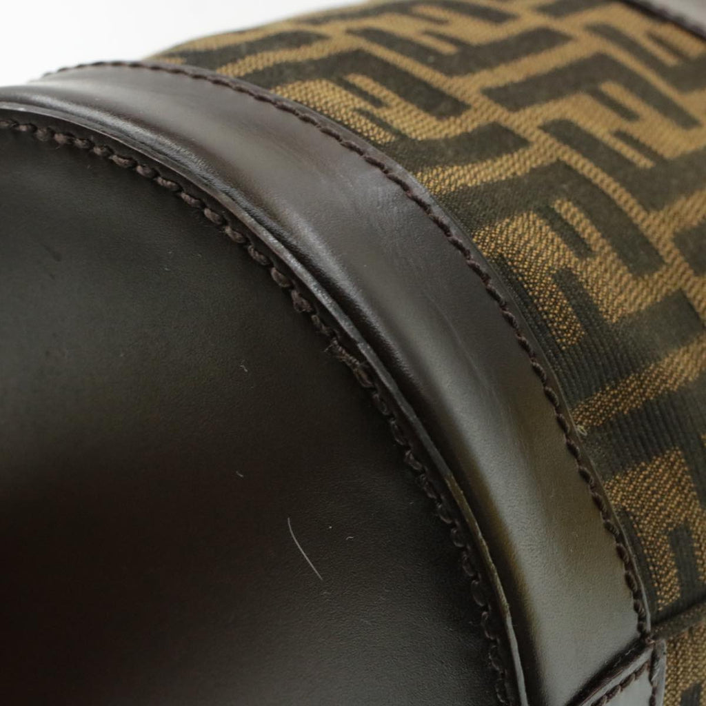 FENDI Zucca Canvas Shoulder Bag Brown Black ar2901