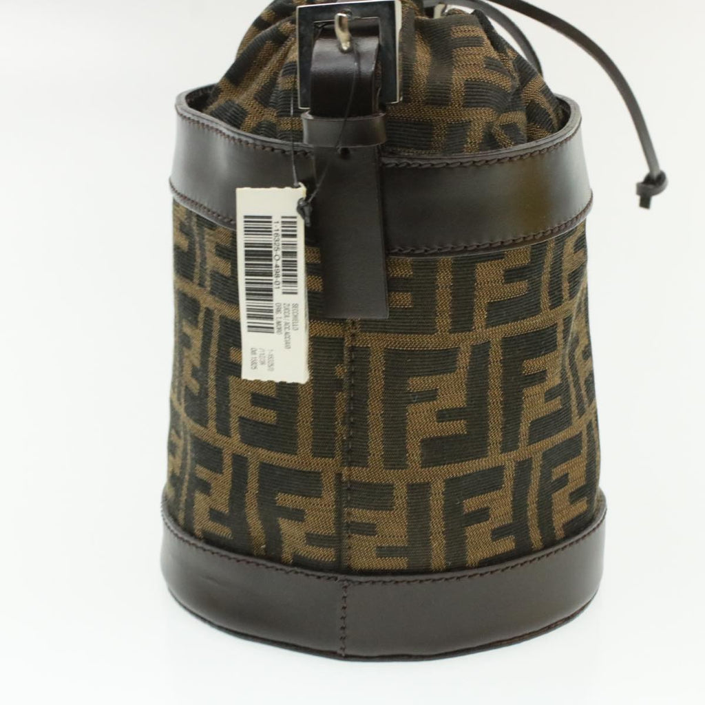 FENDI Zucca Canvas Shoulder Bag Brown Black ar2901