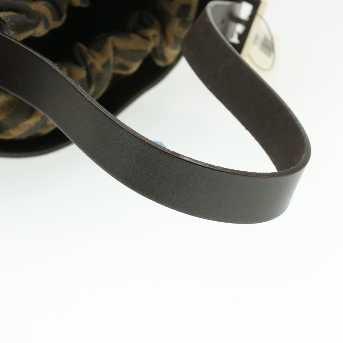 FENDI Zucca Canvas Shoulder Bag Brown Black ar2901