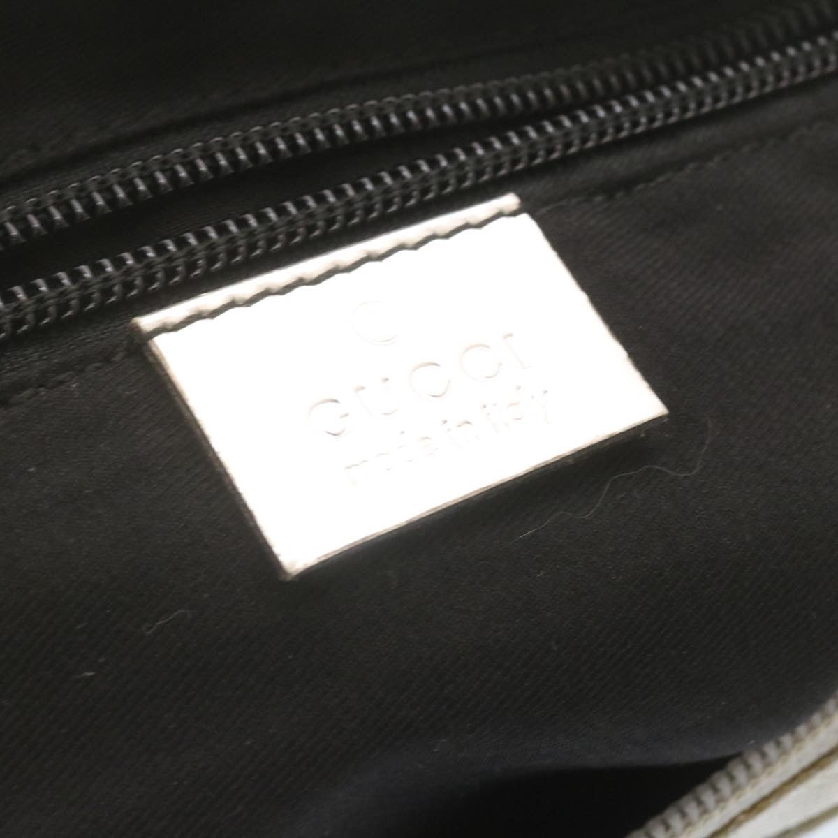 GUCCI Sherry Line GG Canvas Tote Bag Silver Blue ar4426