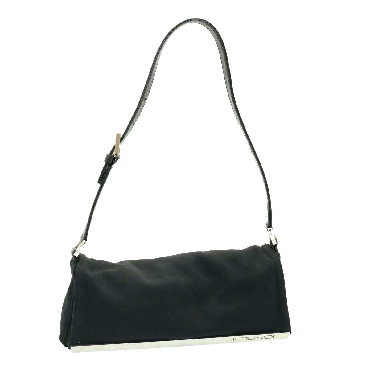 FENDI Shoulder Bag Nylon Black ar4731