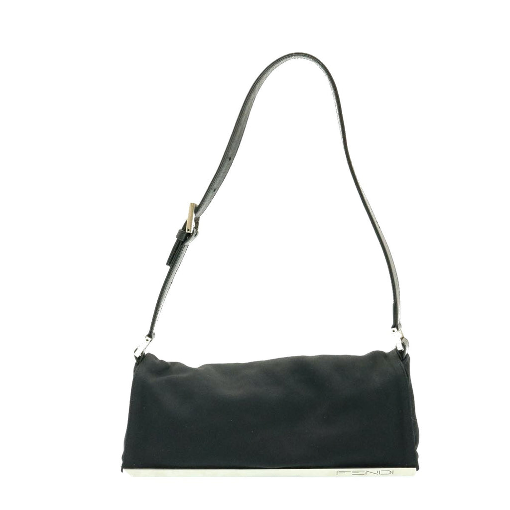 FENDI Shoulder Bag Nylon Black ar4731