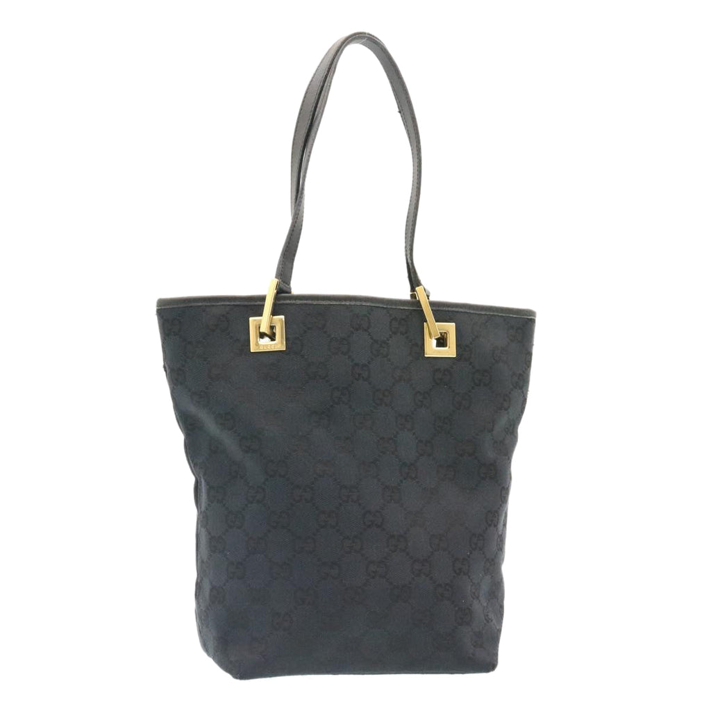 GUCCI GG Canvas Hand Bag Canvas Black ar5214