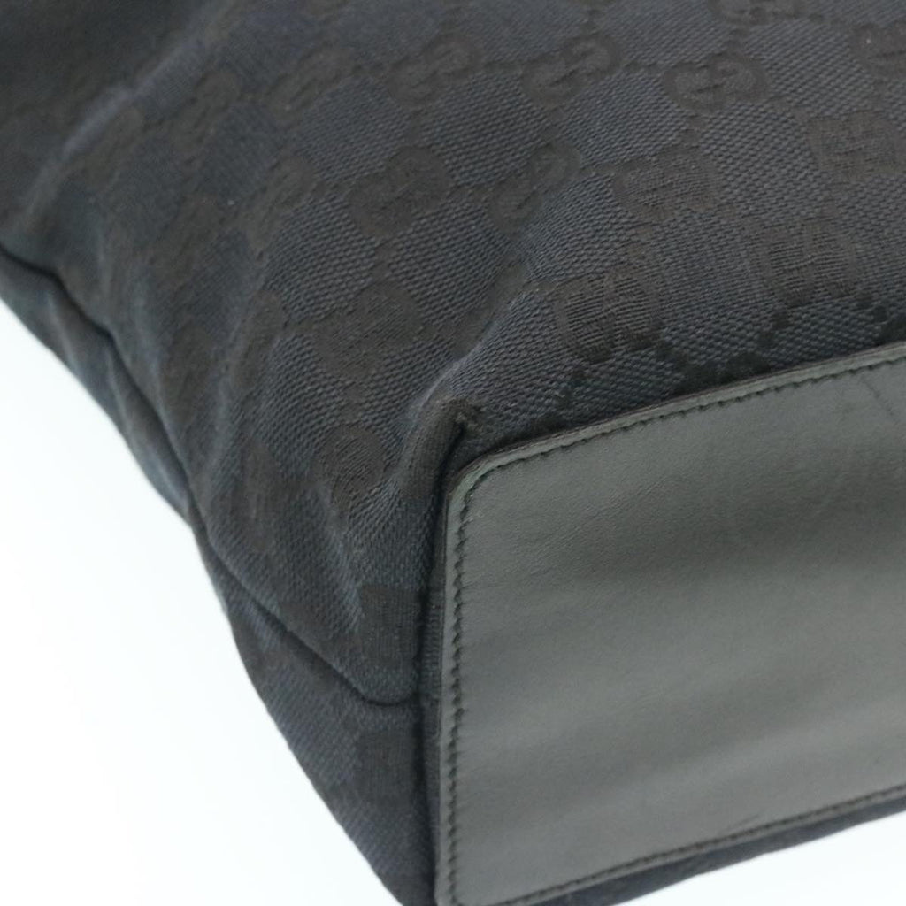GUCCI GG Canvas Hand Bag Canvas Black ar5214
