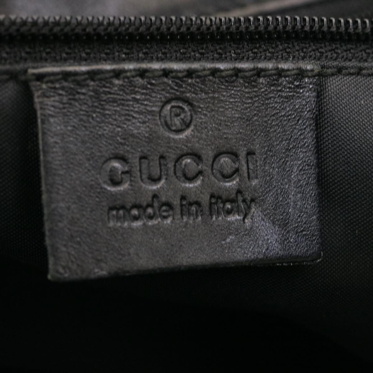 GUCCI GG Canvas Hand Bag Canvas Black ar5214