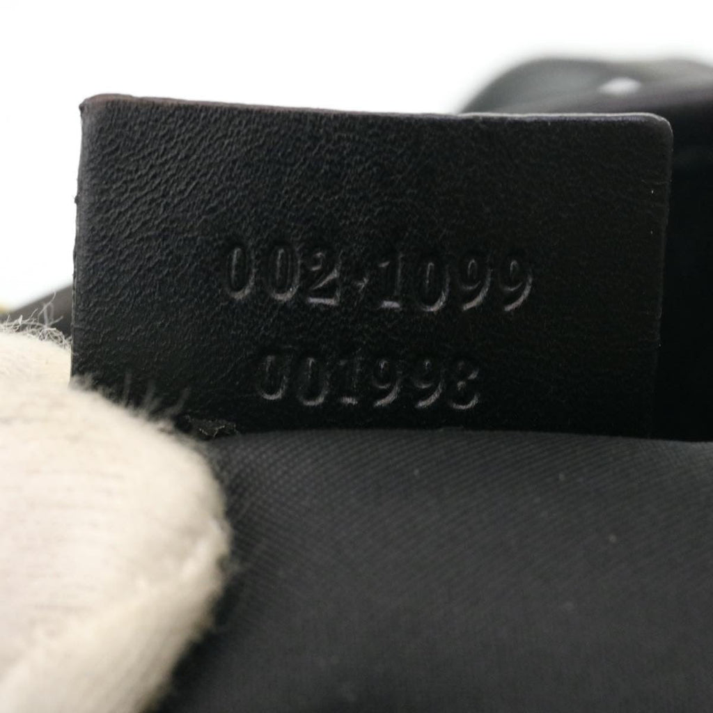 GUCCI GG Canvas Hand Bag Canvas Black ar5214